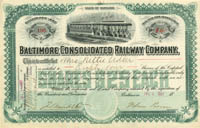 Baltimore Consolidated Railway Co. - Stock Certificate